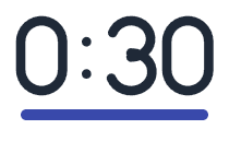 A 30 second countdown with a progress bar